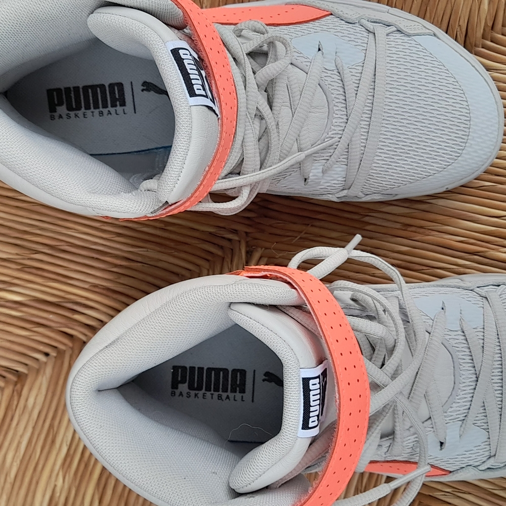 Puma Basketball Sneakers with Orange Accents